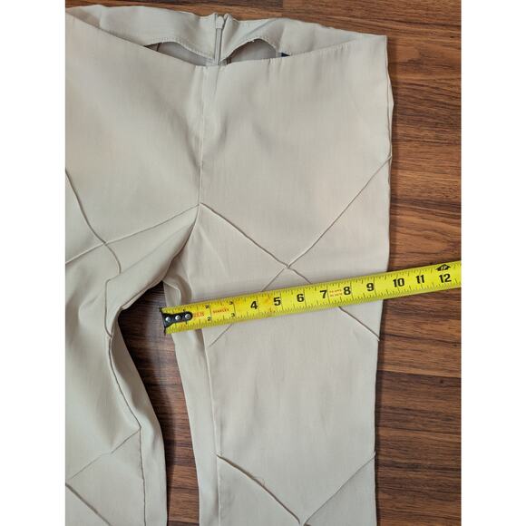 Vintage Y2K Wild Cat Cream Panel Seam Pants - Made in USA - Size Medium - Picture 6 of 8